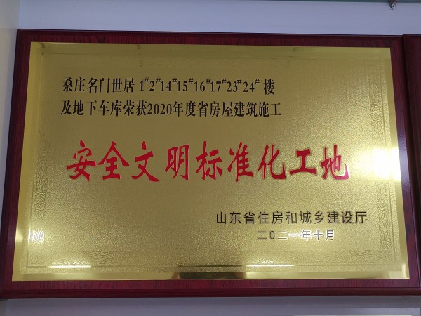 名门世都省安全文明标准化工地